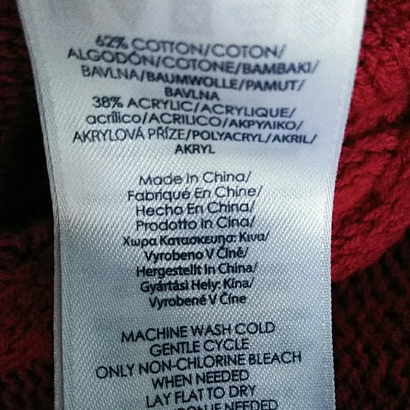 New with tags Chaps deep red sweater - Picture 7 of 7